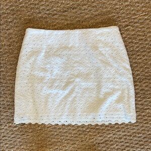 Lilly Pulitzer White Eyelet Mini Skirt